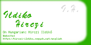 ildiko hirczi business card