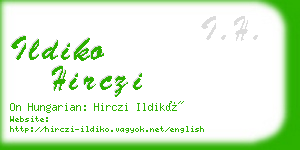 ildiko hirczi business card